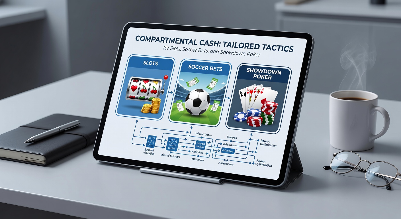 Graphic depicting soccer pitch with segmented betting units flowing into goal nets labeled for moneylines, overs/unders, and props