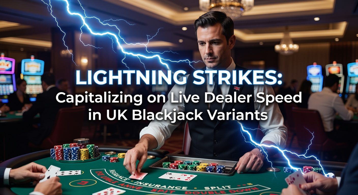 Dynamic live dealer Lightning Blackjack table with glowing multiplier cards and fast-paced action