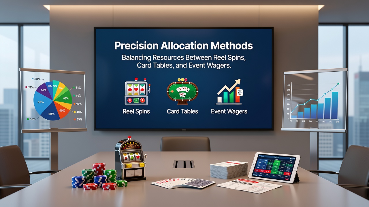 Player reviewing allocation charts on a tablet while seated at a casino lounge